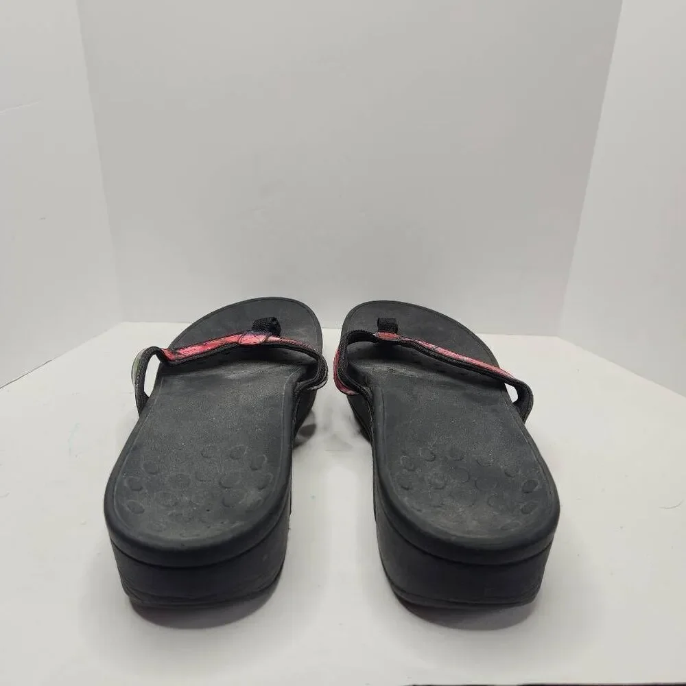 Vionic Womens Black High Tide Podiatrist Design Sandals Size 10 Flip Flop